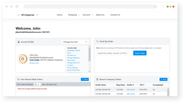 Customer Management with WebAlliance ERP Integration for Prophet21