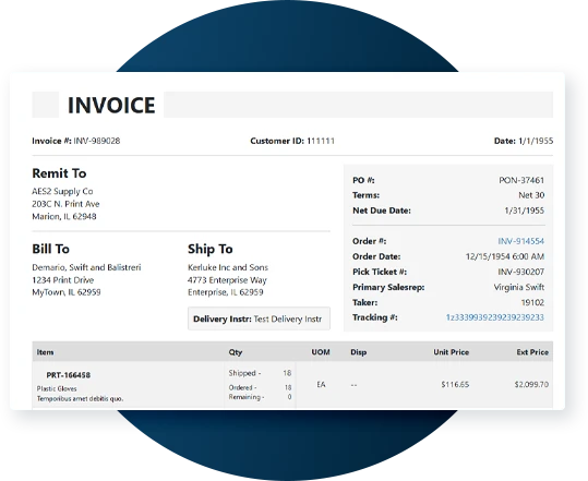 Customer Service Invoices straight from Prophet21